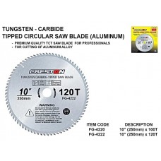 Creston FG-4222 Tungsten Carbide-Tipped Circular Saw Blade (Aluminum)  10" (250 mm) x 120T
